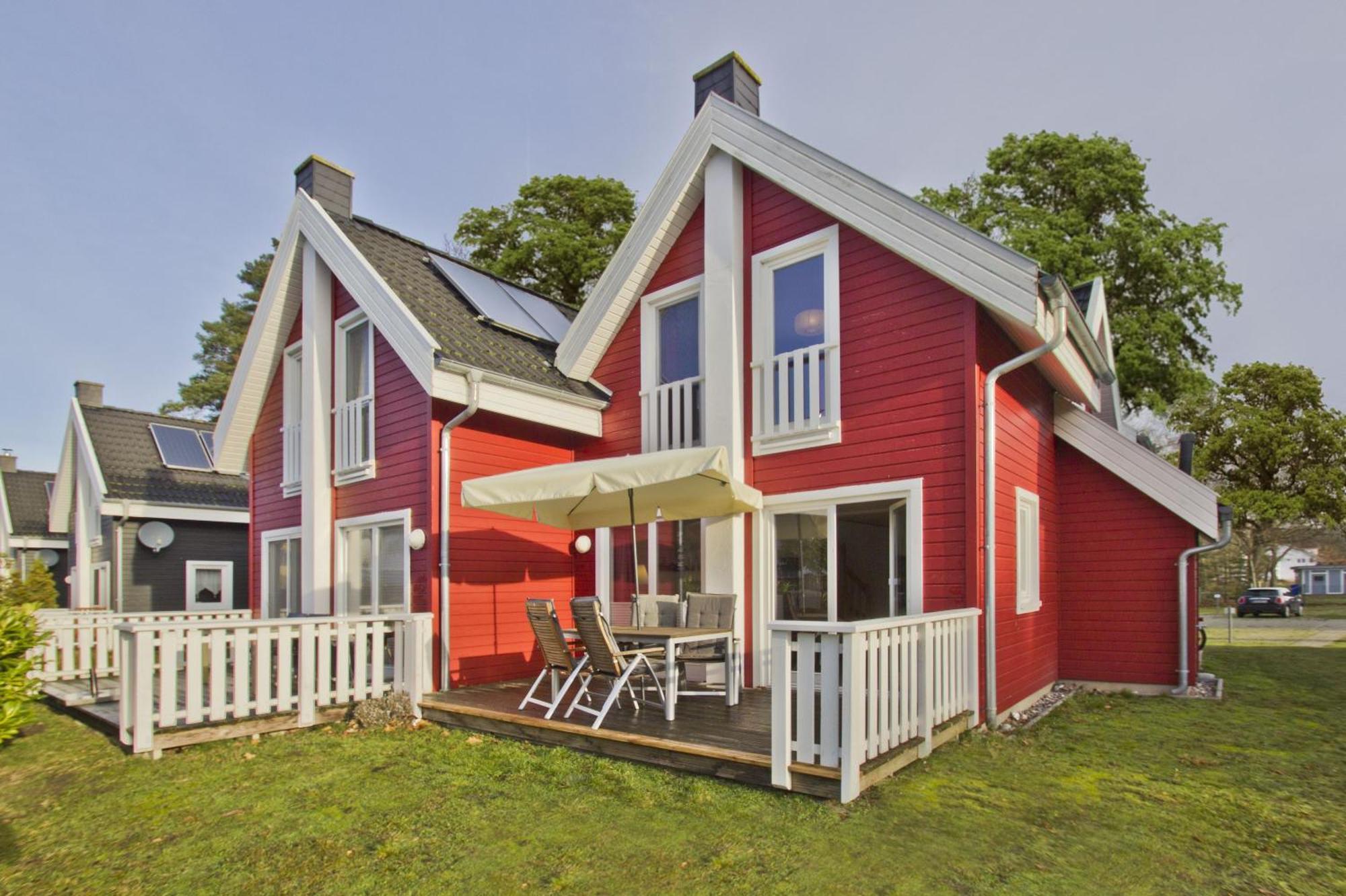 Ferienhaus Wellenlaeufer Haus - Sauna, Terrasse, Garten Glowe Luaran gambar